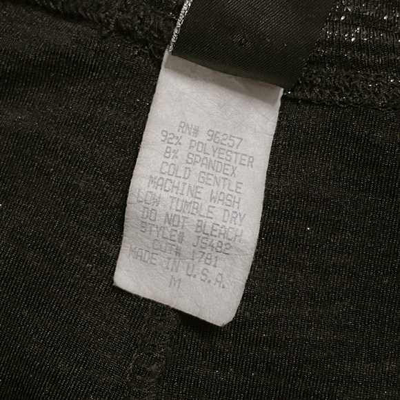 Vintage Y2K Black Sparkle Stretchy Midi Skirt - Picture 8 of 8